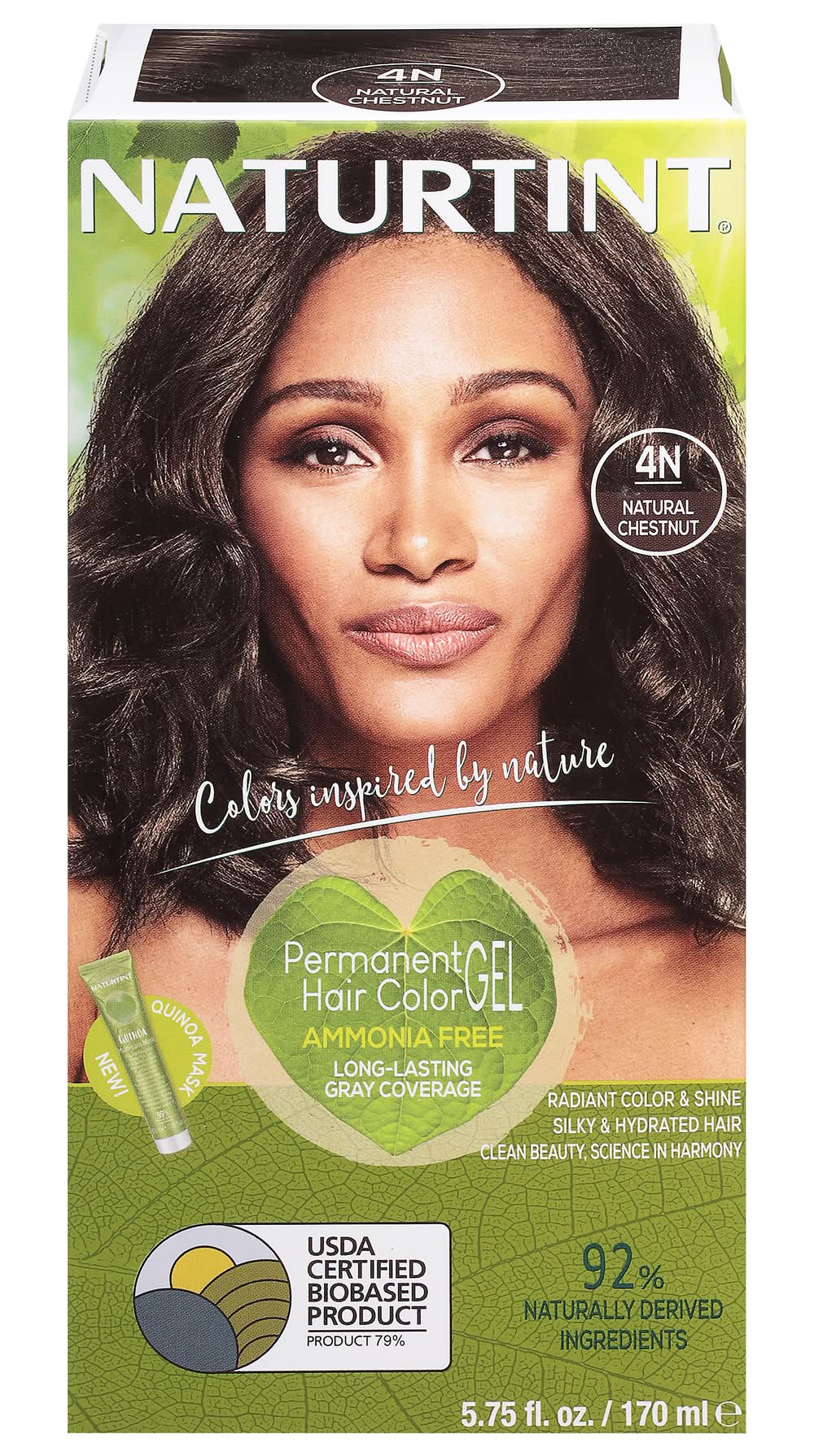 Naturtint Permanent Gel Hair Color, 4N Natural Chestnut (5.75 fl oz)