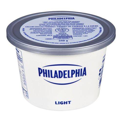 Philadelphia fromage à la crème à pâte molle nature (340 g) - plain light soft cream cheese (340 g)