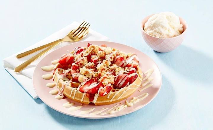 Strawberry Cheesecake Delight Waffle