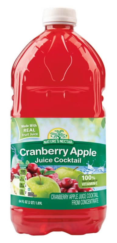 Nature's Nectar Juice Cocktail, Cranberry Apple (64 fl oz)