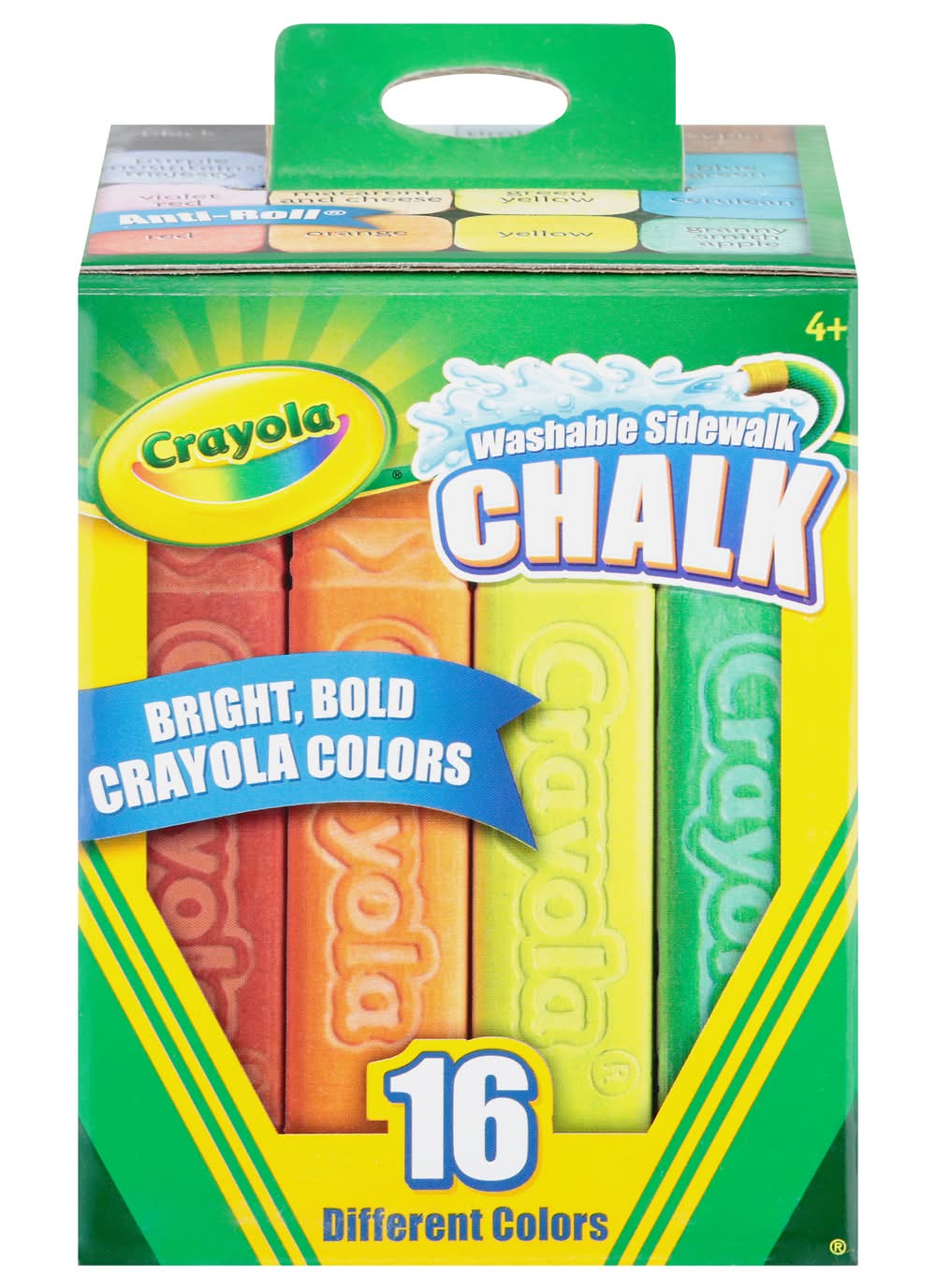 Crayola Washable Sidewalk Chalk, Assorted (1.1 lbs, 16 ct)