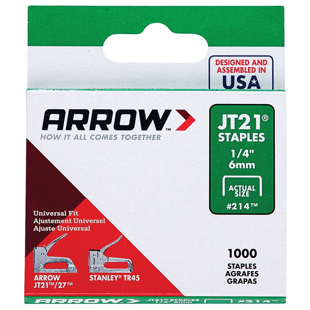 Arrow 6mm JT21 Staples - 1000 Pack