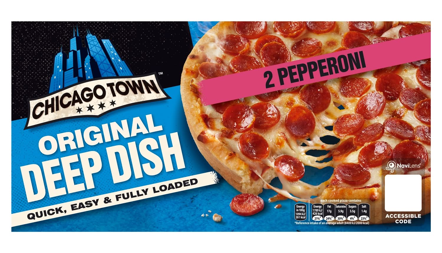 Chicago Town Fully Loaded Original Deep Dish Pepperoni Pizzas (2 pack)