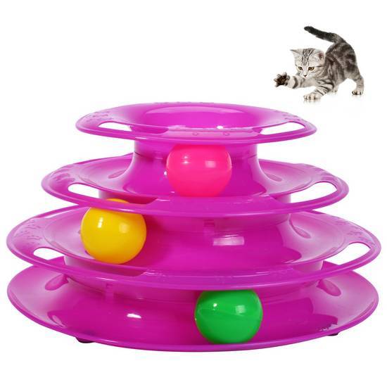 Pet Zone Busy Ball Three Tier Cat Tower Interactive Cat Toy