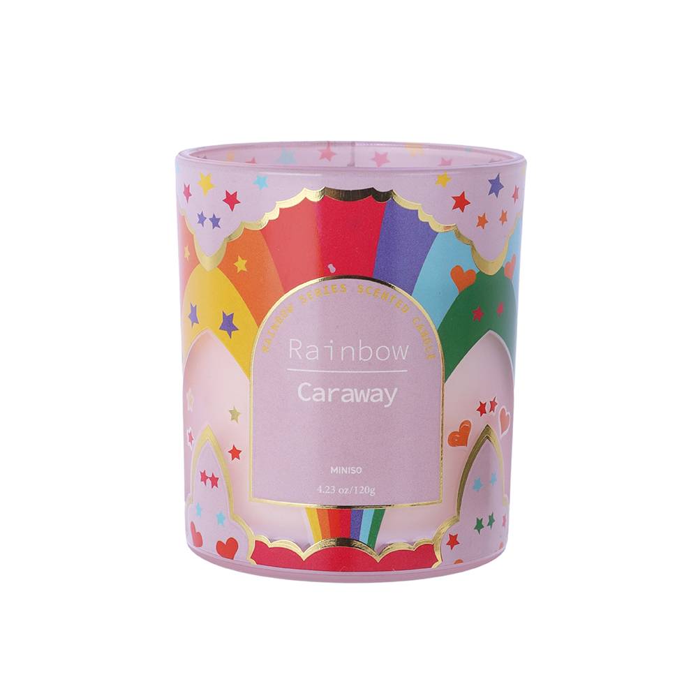 Miniso · Vela aromática colorful rainbow (120 g)