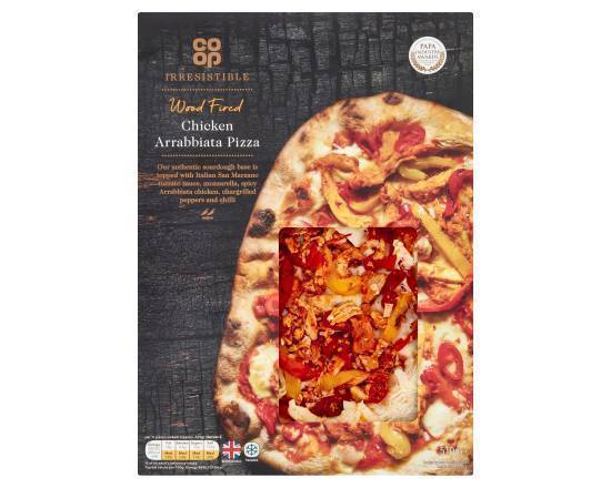Co-op Irresistible Wood Fired Chicken Arrabbiata Pizza 510g