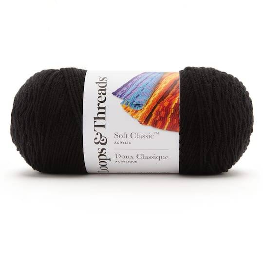 Loops & Threads Soft Classic Solid Yarn, Black