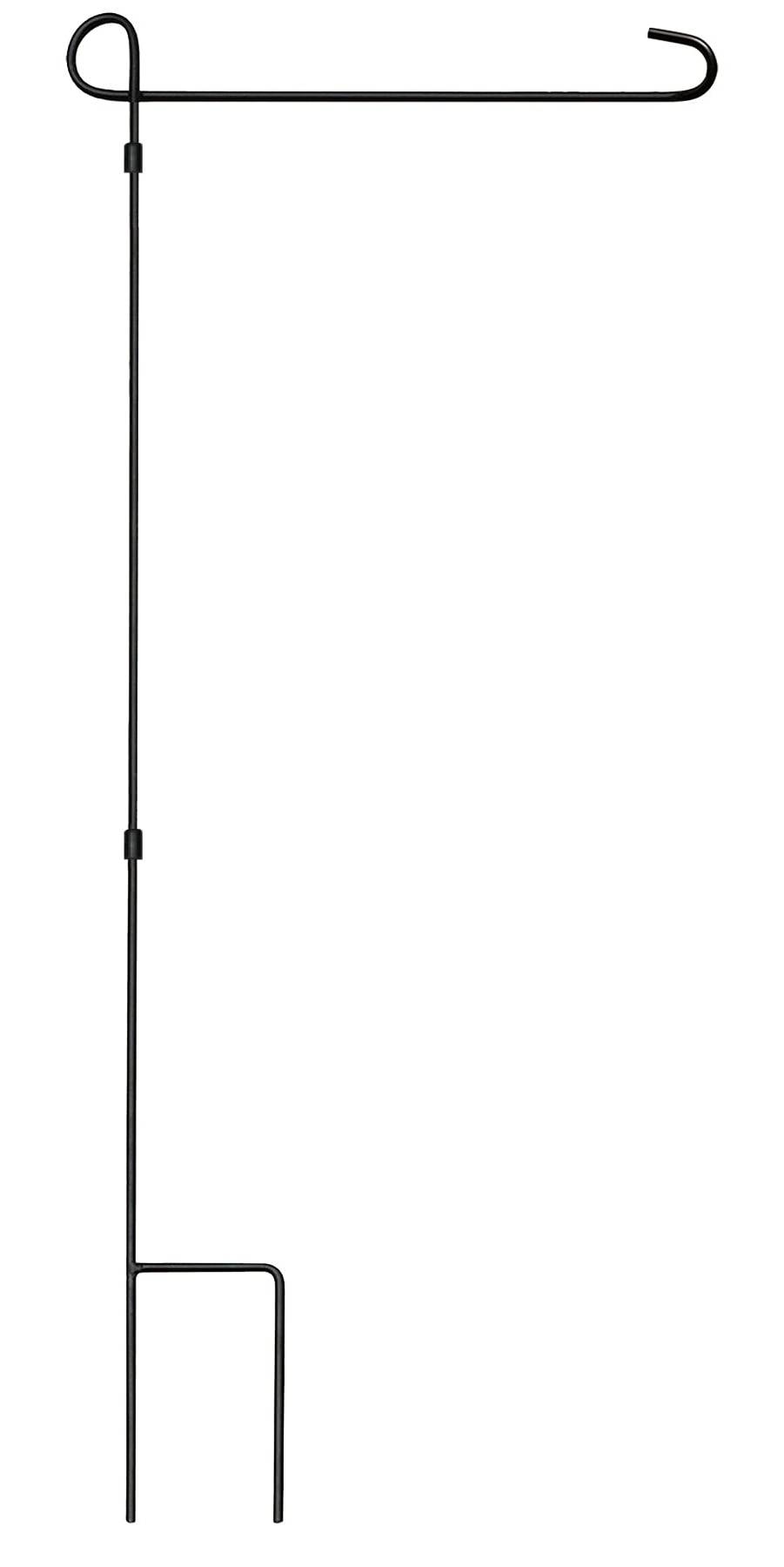 Style Selections 1.45-ft Black Metal Garden Flag Pole | ZLW22001