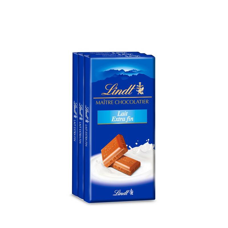 Lindt - Chocolat lait extra fin (100g)