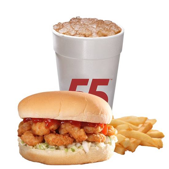 Order Shrimp Burger Meal food online from Hwy 55 Burgers, Shakes & Fries store, New Bern on bringmethat.com