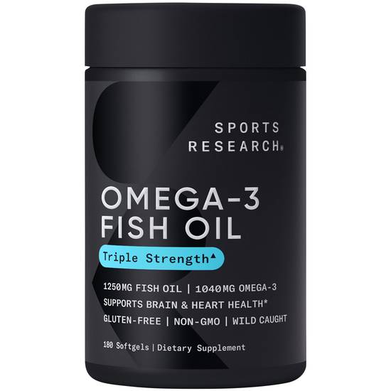 Sports Research Omega-3 Fish Oil Triple Strength 1250 mg