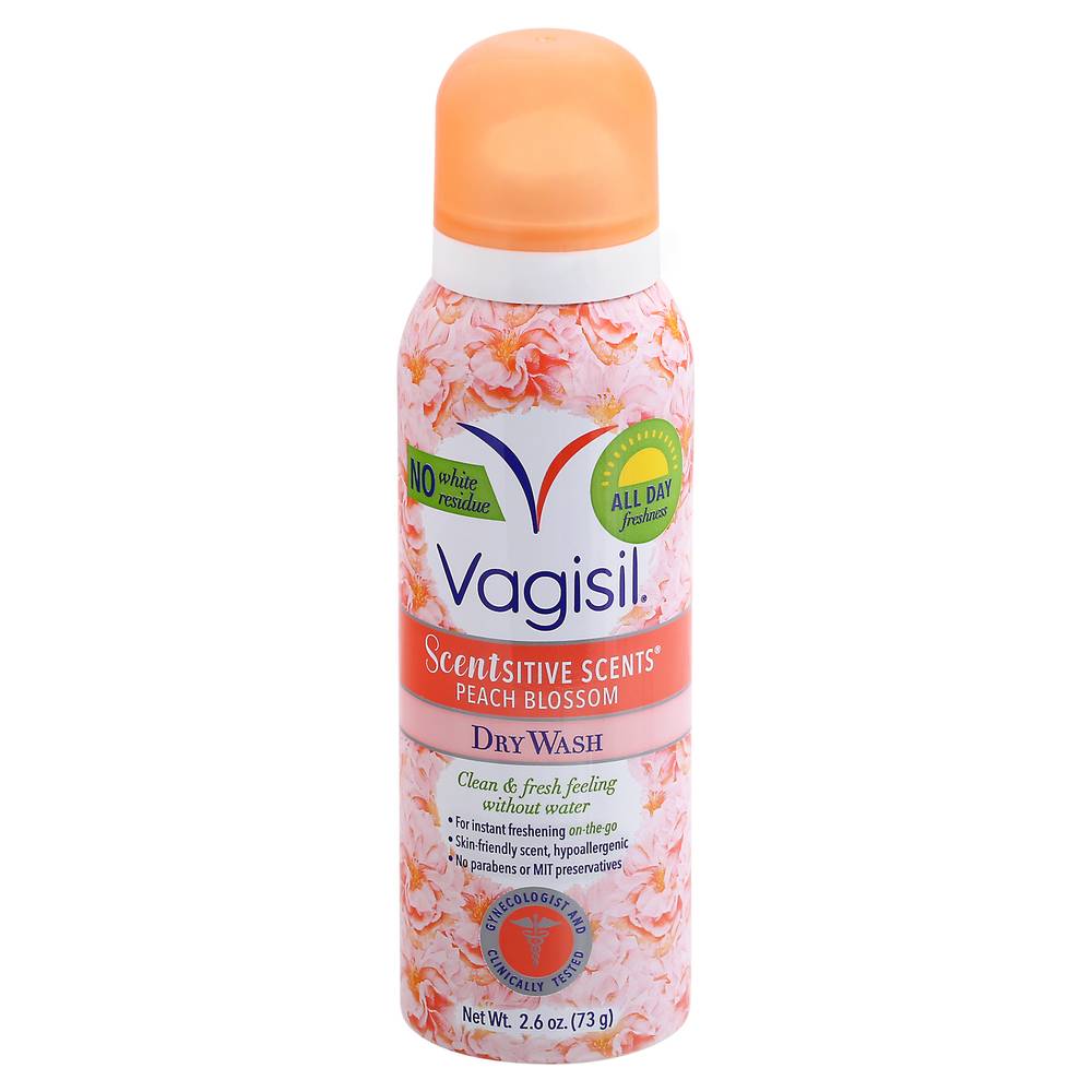 Vagisil Scentsitive Scents Peach Blossom Dry Wash (2.6 oz)