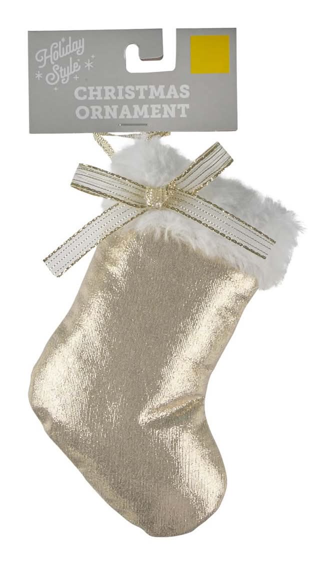 Holiday Style Christmas Stocking Ornament, Assorted