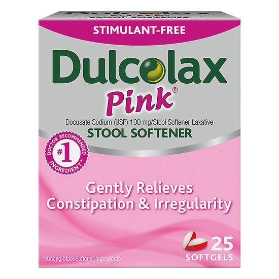 Dulcolax Pink Stool Softgels Softener