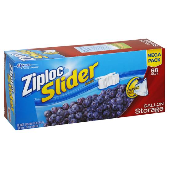 Ziploc Slider Storage Gallon Bags (68 bags)