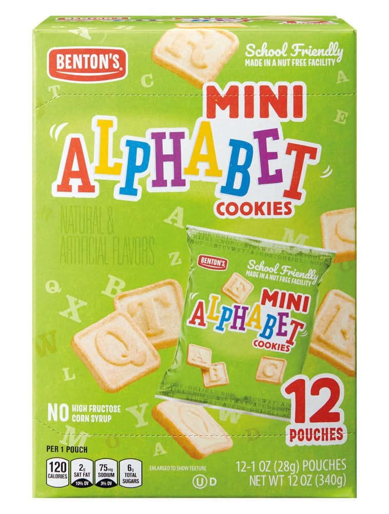 Benton's Mini Alphabet Cookies (12 x 1 oz)
