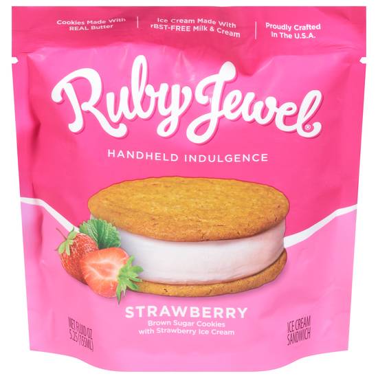 Ruby Jewel Strawberry Ice Cream Sandwich