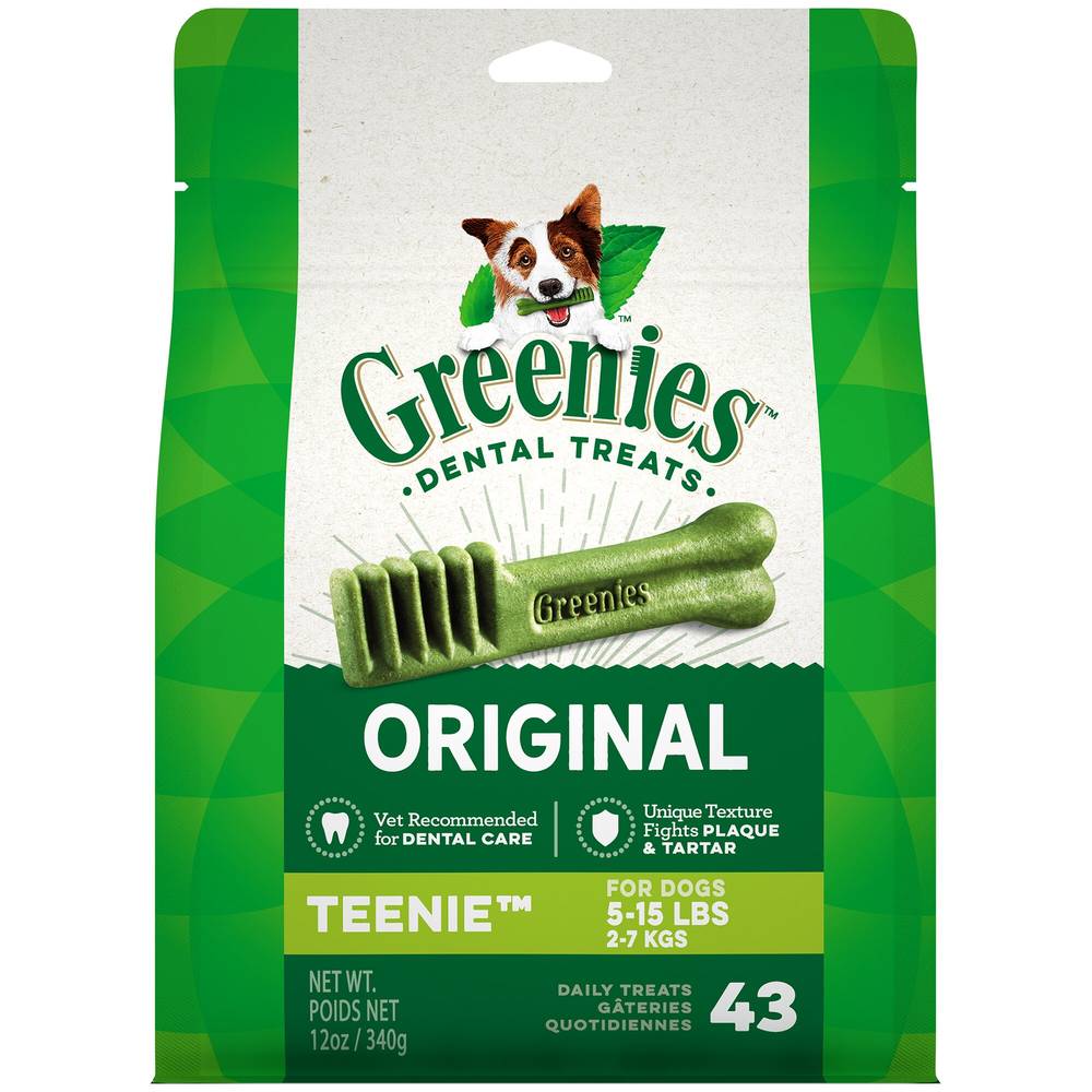 Greenies Dental Treats Original, Teenie, 43 Ct