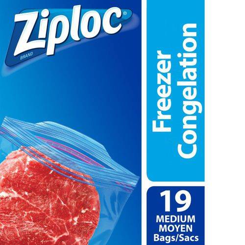 Ziploc sac de congélation moyen grip'n seal (19 unités) - grip'n seal freezer medium (19 units)