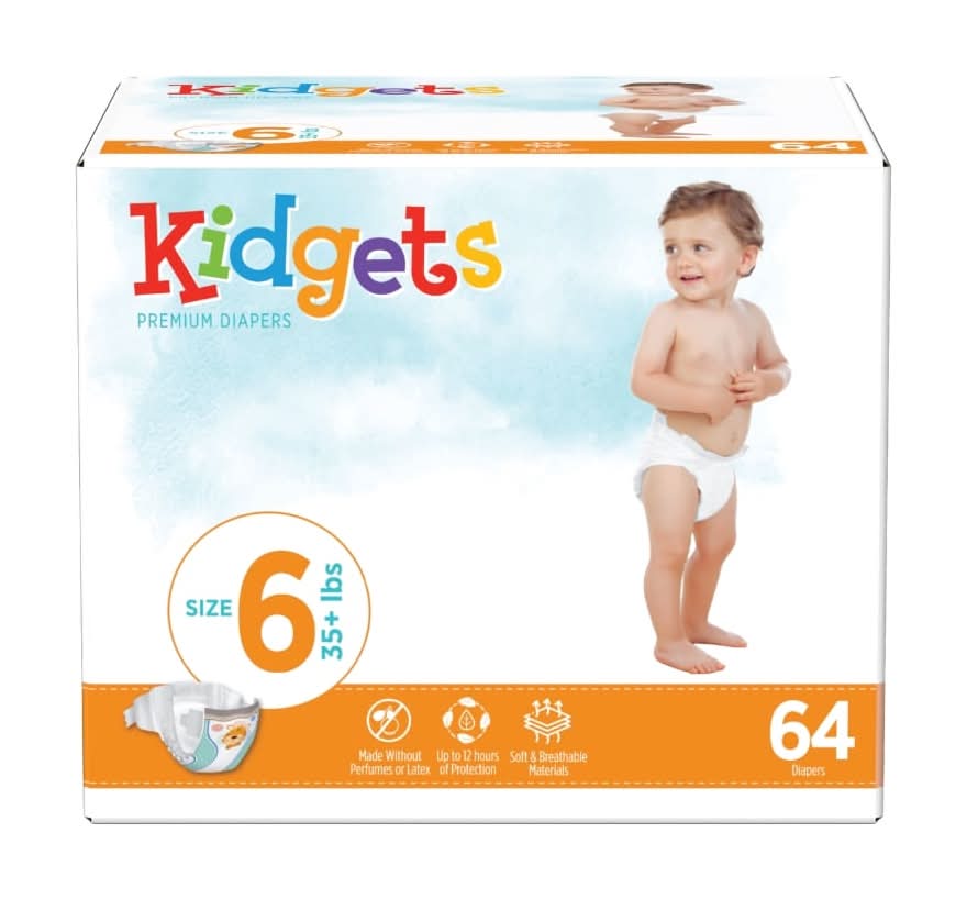Kidgets Premium Baby Diapers (Size 6)