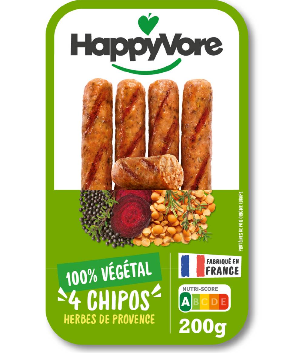 HappyVore - -Chipolatas végétales & gourmandes ( 4 pièce )