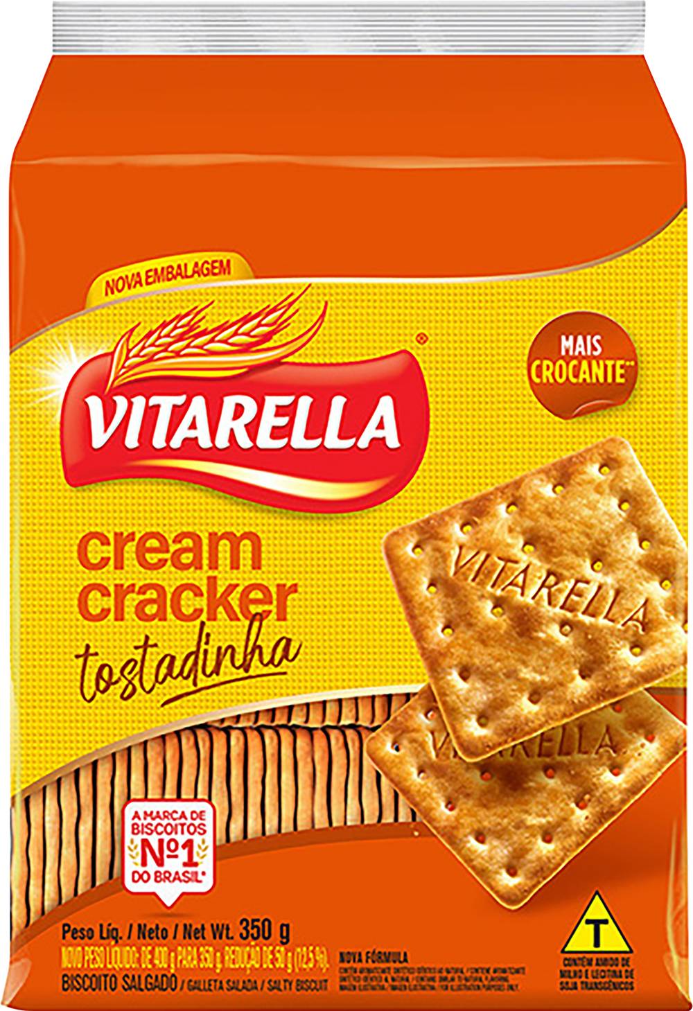 Vitarella biscoito cream cracker tostadinha (350g)
