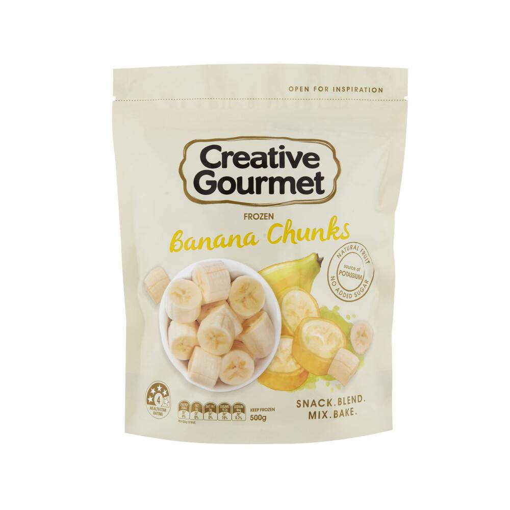 Creative Gourmet Frozen Banana Chunks 500g