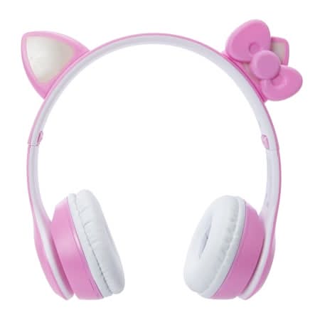 Bluetooth® Hello Kitty® Wireless Light Up Headphones Pink