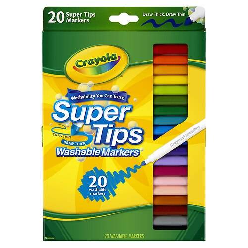 Crayola Super Tips Markers Washable Markers - 20.0 ea