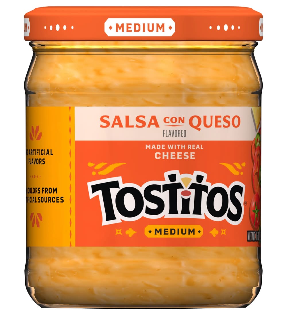 Tostitos Medium Salsa Con Queso Dip, Salsa Con Queso (15 oz)