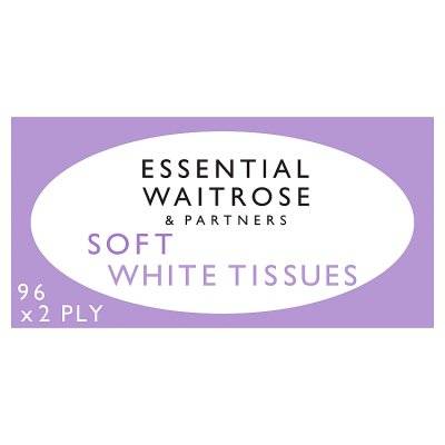 Essential Waitrose & Partners Soft White Tissues (pack 96)
