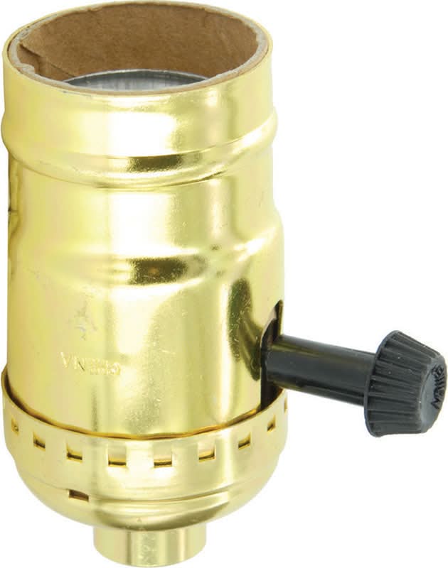 Leviton Metal Incandescent Medium Base Turn Knob Socket 1 Pk
