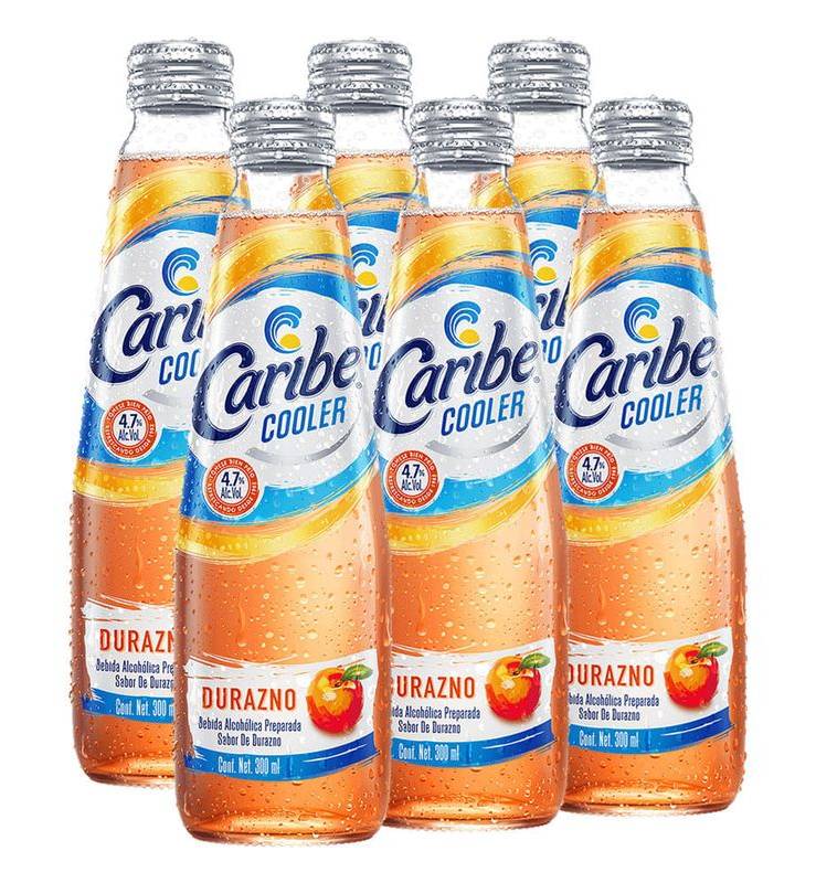 Caribe · Cooler, durazno (6 x 300 ml)