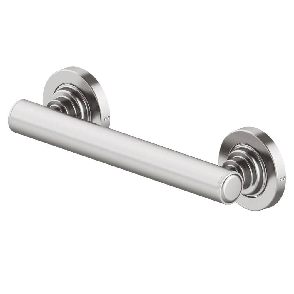 allen + roth Townley 9-in Brushed Nickel Wall Mount ADA Compliant Grab Bar (500-lb Weight Capacity) | 20314-0904