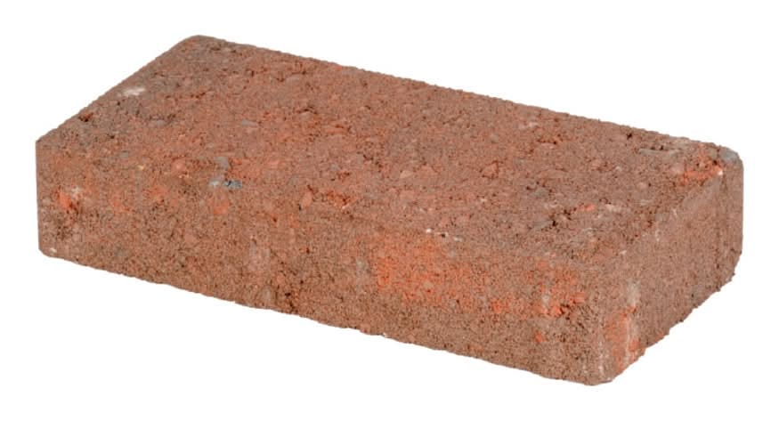 8-in L x 4-in W x 2-in H Rectangle Red/Charcoal Concrete Paver