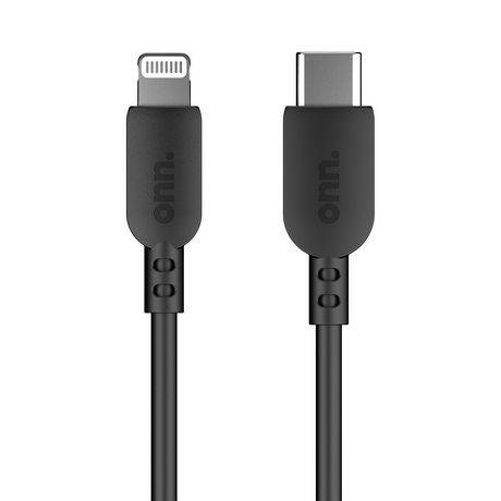 onn. 3 ft./0.9 m USB-C to Lightning Charge & Sync Cable, Made for Apple