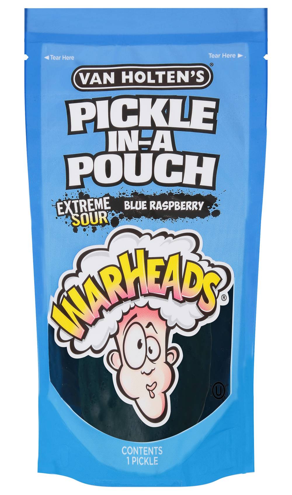 Van Holten's Extreme Sour Pickle In‑A Pouch, Blue Raspberry