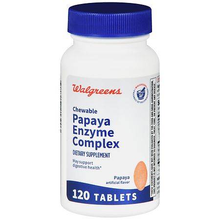 Walgreens Chewable Papaya Enzyme Complex Tablets Papaya - 120.0 ea