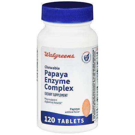 Walgreens Chewable Enzyme Complex Tablets, Papaya (120 ct)