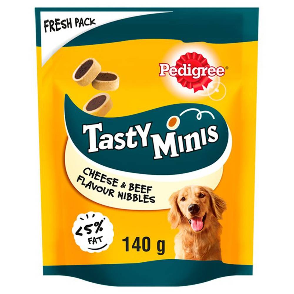 Pedigree Tasty Minis Cheese & Beef Nibbles Dog Treats (140gr)