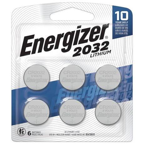 Energizer 2032 3V Lithium Coin Batteries (6 ct)