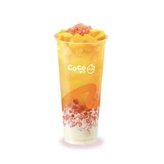 Mango Pomelo with Crystal Pearls