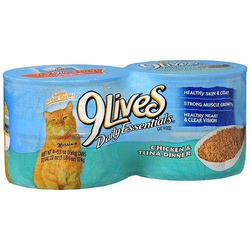 9 Lives Daily Essentials Canned Cat Food - 5.5 Ounces x 4 pack