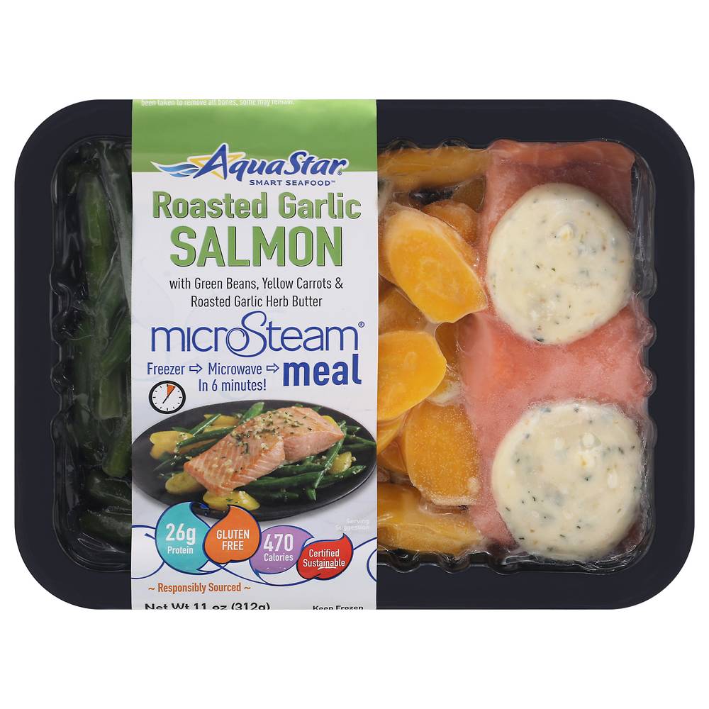 Aqua Star Microsteam Smart Seafood Roasted Garlic Salmon (11 oz)