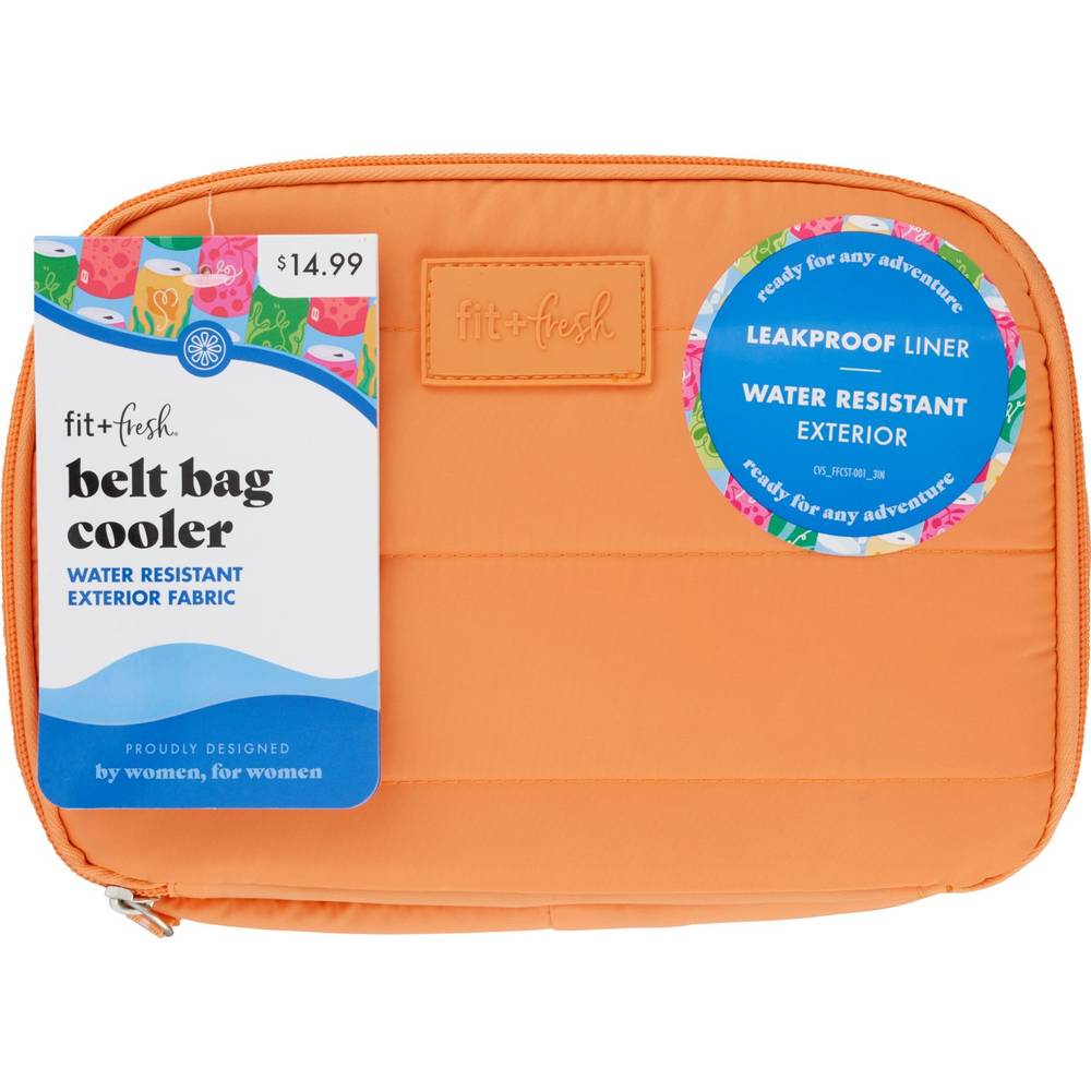 Fit & Fresh 3-Can Insulated Belt Bag Cooler, Apricot