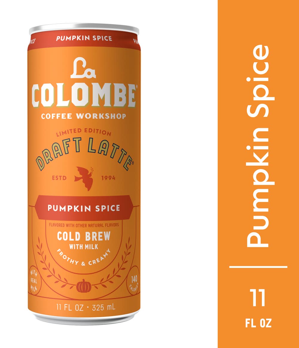 La Colombe Draft Latte Real Coffee Drink Limited Edition, Pumpkin Spice (11 fl oz)