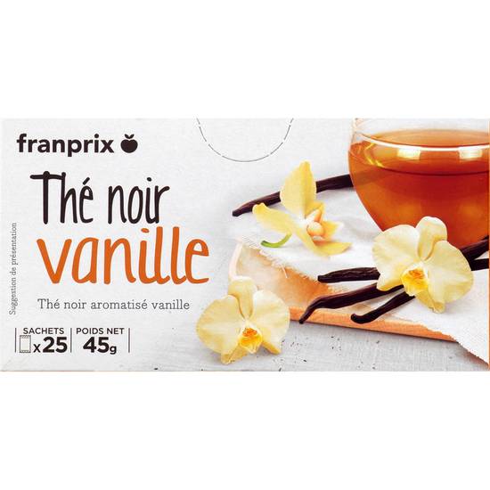 Thé noir aromatisé vanille franprix x25