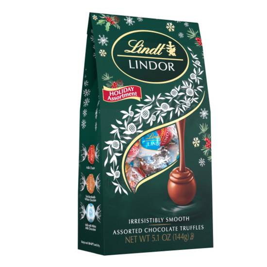 Order Lindt LINDOR Holiday Assorted Chocolate Candy Truffles with Smooth, Melting Truffle Center, 5.1 oz. Bag food online from CVS store, PEARLAND on bringmethat.com
