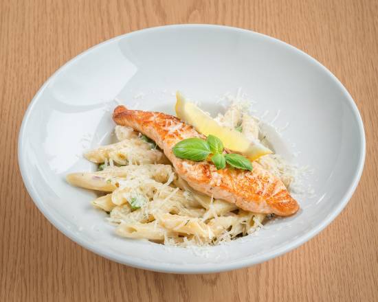 Penne with Salmon on Lemon and Dill Sauce