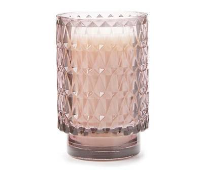 Rose Bouquet Pink Geo-Faceted Jar Candle, 12 Oz.